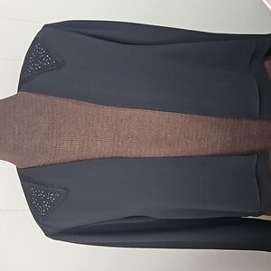 Vintage Joseph Ribkoff Trends semi sheer dressy jacket flowy black size 14